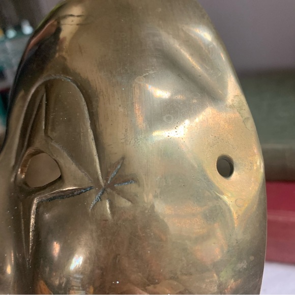Vintage brass carnival mask - Picture 4 of 6